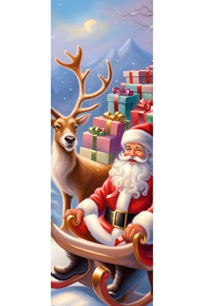 OEM Semn de Carte Craciun, 5x15 cm, 2 bucati, colectie Santa