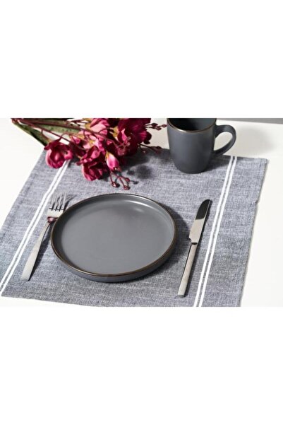 Heinner Set farfurii CALYPSO HR-WDF-G20D6, Ceramic, 20 cm, 6 pieces (Black)