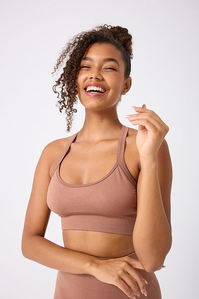 FOREVER MORE Women's Halter Neck Sports Bustier & High Waist Shaper Shorts with Gathered Back Leggings Set