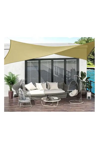 varioshop VarioShop® 4 x 3 m cream waterproof sun canopy with UV protection for the garden