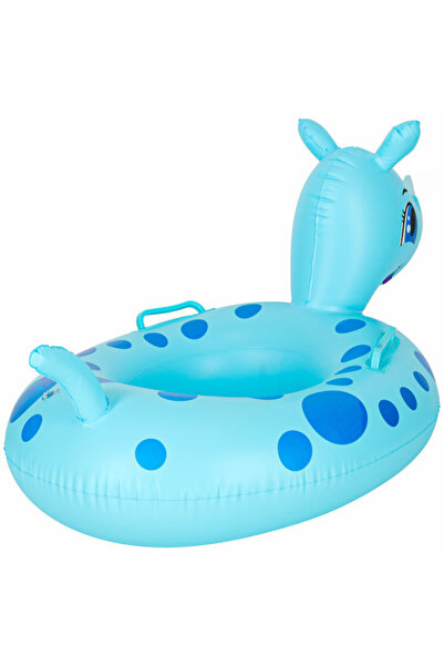 varioshop VarioShop® inflatable pontoon ring for children, rhino-shaped, PVC aquatic toy