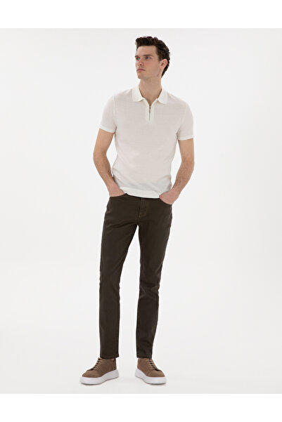 Pierre Cardin بنطلون جينز بني بقصة ضيقة 50305098-VR163