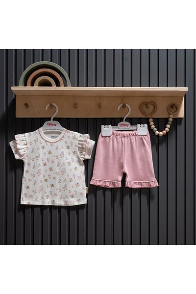Tiffany Baby Kıds Tiffany Baby Cute Cats Theme Shorts Set 34104