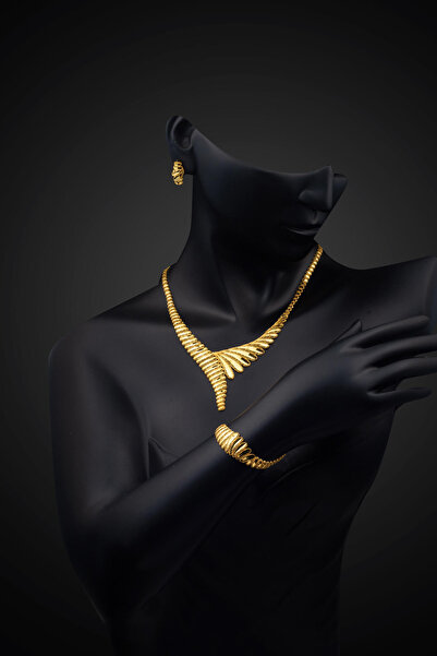 Bilezikci Ajda Model Altın Taşsız Düğün Seti