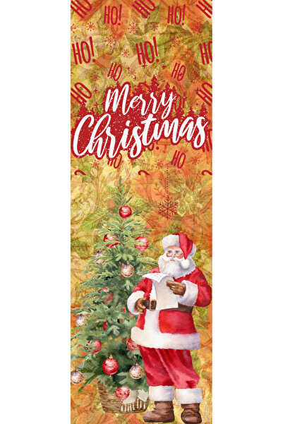 OEM Semn de Carte Craciun, 5x15 cm, 2 bucati, Santa cu fulgi