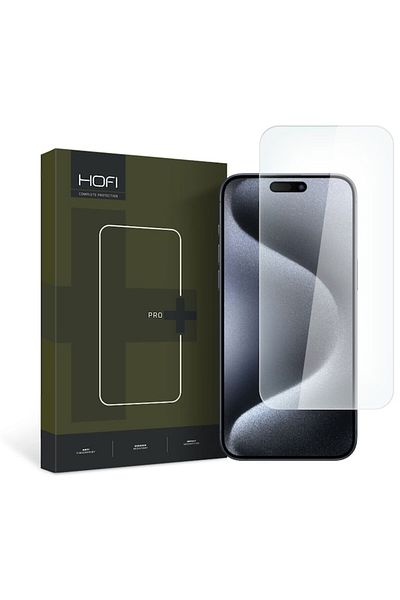HOFI Sticlă protectoare de ecran pentru Apple iPhone 15 Pro Max, securizată, complet lipicioasă, Grip Pro, U245, 2.5D