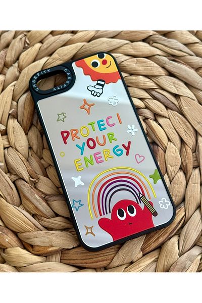 HYPERSOFT iPhone 7 Plus and 8 Plus (5.5 Inch) Compatible Casefity Mirrored Case Energy Pattern Cover