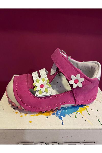 Bebek Sanbe Unisex Pink Leather First Step Shoes