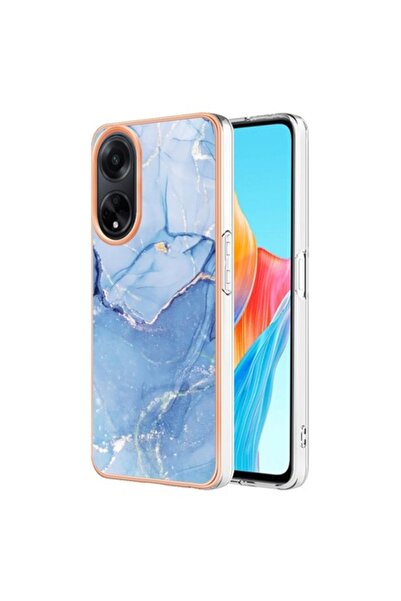 e-Eunoia Art Husa pentru Oppo A98, Electroplating Marble, Xtreme Armor, Albastra