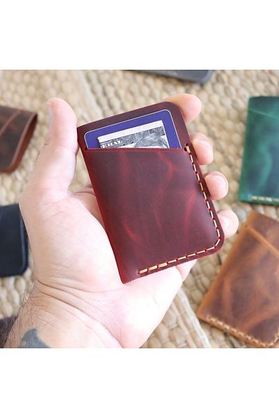 Derici Amca One Shot Genuine Leather Minimal Card Holder