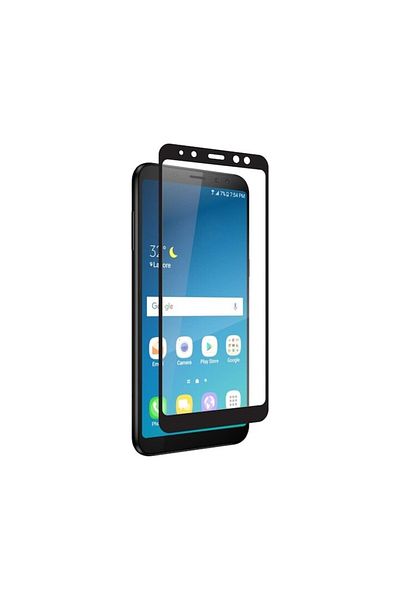 e-Eunoia Art Screen Protection Glass for Samsung Galaxy A8 A800, Tempered Glass, Full Glue, Black