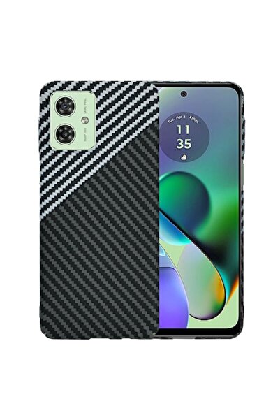 e-Eunoia Art Husă de protecție pentru Motorola Moto G54/Moto G54 Power Edition/Moto G64, M61, TPU, Gri metalic Stealth