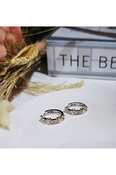 My Life Accessory Tiffany Xoxo Tasarım Zirkon Taşlı Kadın Küpe Rodyum Kaplama