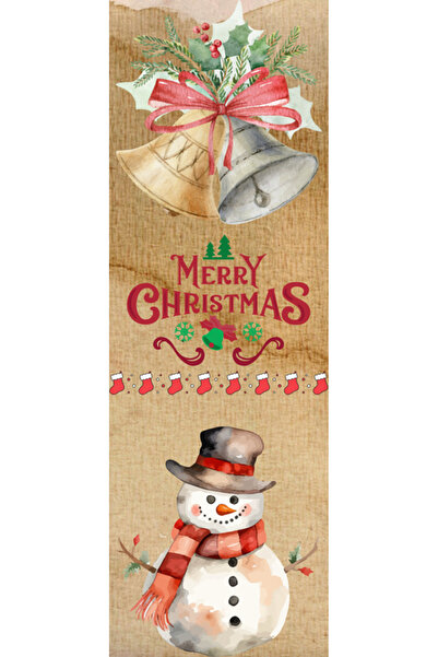 OEM Semn de Carte Craciun, 5x15 cm, 2 bucati, Mos Craciun vesel