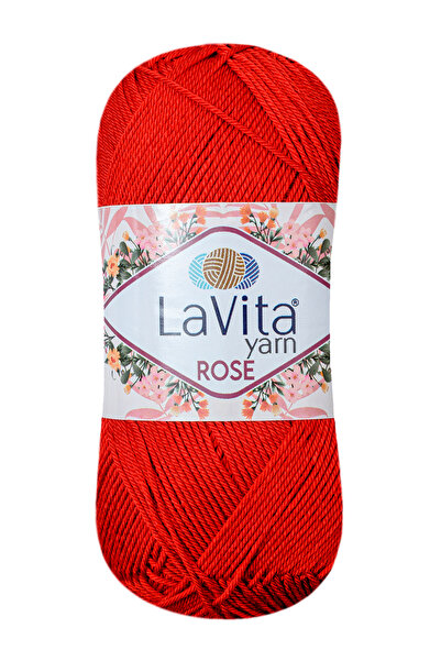 LaVita Yarn Νήμα Πλεξίματος Ρόουζ 100% Ακρυλικό 100γρ (3021 ΚΟΚΚΙΝΟ)