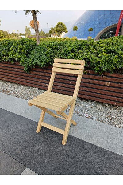 İNCİ TUVAL Doğal Ahşap Çocuk Boy Balkon Bahçe Mutfak Piknik Katlanır Sandalye...