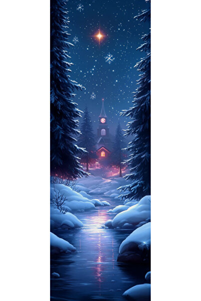 OEM Semn de Carte Craciun, 5x15 cm, 2 bucati, stil retro chic