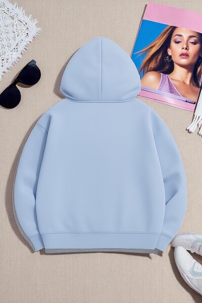 uyguntarz Unisex Leopard Heart Pattern Printed Oversize Sweatshirt