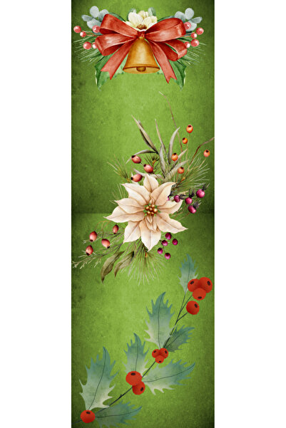 OEM Semn de Carte Craciun, 5x15 cm, 2 bucati, retro handmade 2