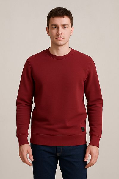 Giyim Dünyası Men's Three Thread Unsharmonized Sweatshirt Claret Red
