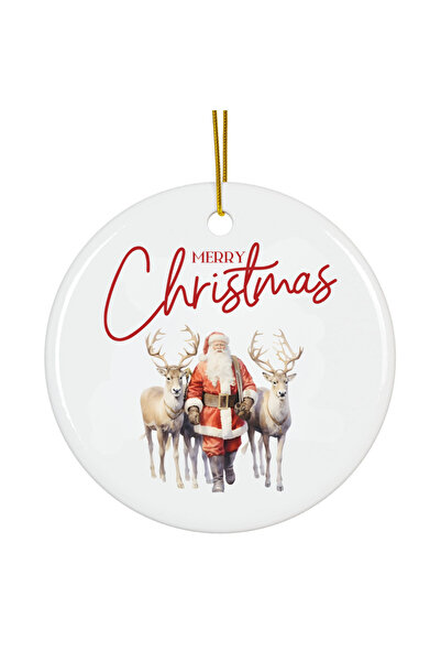 OEM Ornament Acrilic Craciun, 8 cm, brad decoratiune brad