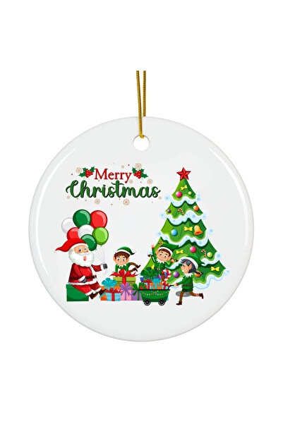 OEM Ornament Acrilic Craciun, 8 cm, Christmas brad vintage