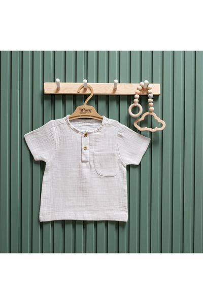 Tiffany Baby Kıds Tiffany Baby Muslin Theme Short Sleeve T-Shirt 26117