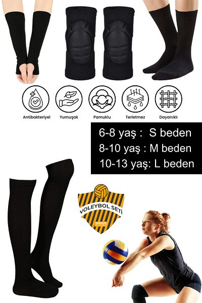 SCHMILTON Set of 8 Volleyball Match Sport Volleyball Knee Pads Volleyball Sleeves Anti-Sweat Anti-Slip Volleyball Socks