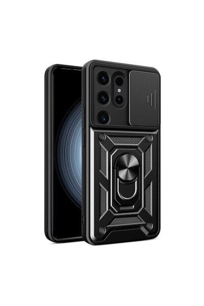 e-Eunoia Art Husa pentru Samsung Galaxy S24 Ultra S928, Hybrid Armor Camshiel...