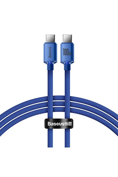 Baseus USB-C Charging Cable - USB-C Crystal Shine Series, 100W, 1.2m, Blue