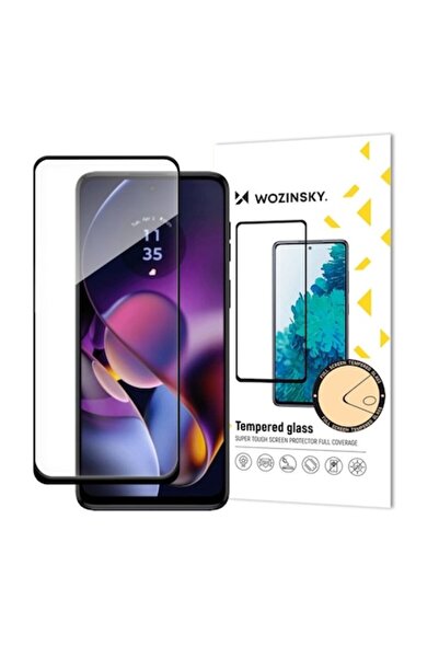 e-Eunoia Art Protector de ecran pentru Motorola Moto G54, sticlă securizată, lipici complet, rezistent la impact, negru
