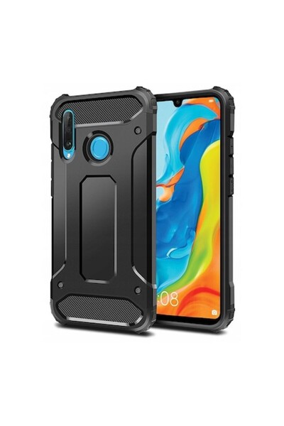 e-Eunoia Art Husa pentru Huawei P30 lite, Armor, Precision Fit, Neagra