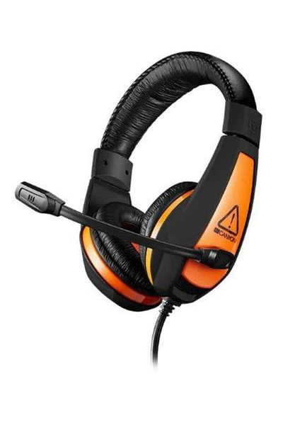 CANYON Casti Gaming Star Raider CND-SGHS1A, Multiplatforma (Negru/Portocaliu)
