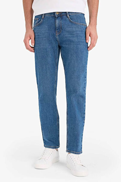 DeFacto Sergio Regular Fit Boru Paça Mavi Erkek Jean Pantolon A6948AX/NM28