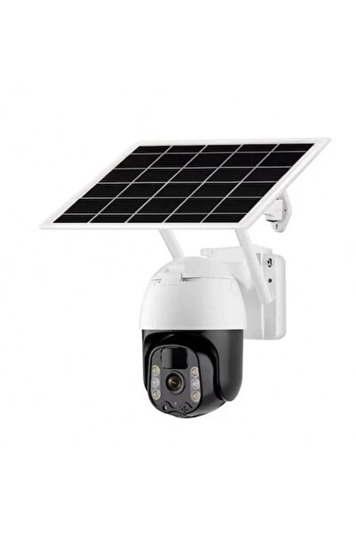 stuffix Solar Surveillance Camera 4G SIM, Full HD1080p, 3 MP, 10X Zoom, 9W Solar Panel, IP 66, 350° View
