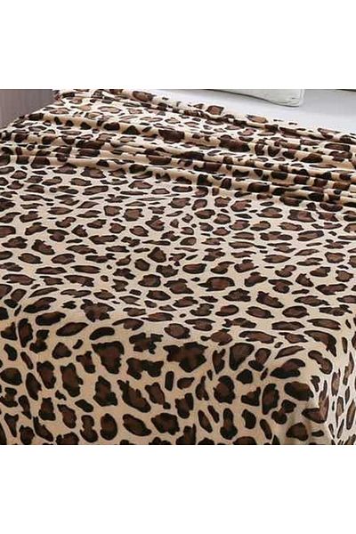 OEM Cocolino blanket for double bed 200 x 230 cm with animal print pattern