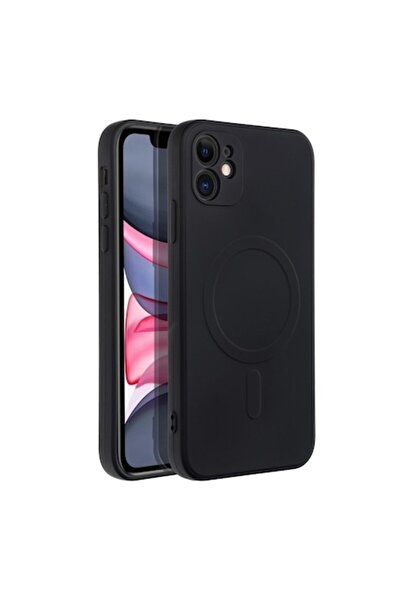OEM Силиконов калъф MagSafe за Apple iPhone 11, черен