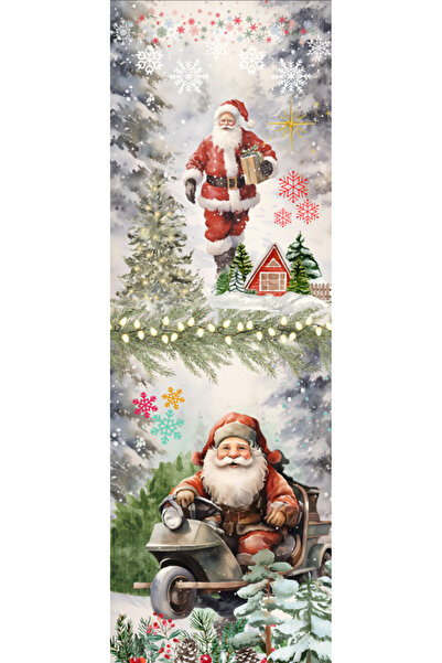 OEM Semn de Carte Craciun, 5x15 cm, 2 bucati, colectie unica Santa