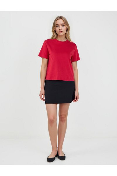Jimmy Key Black Regular Waist Woven Mini Skirt