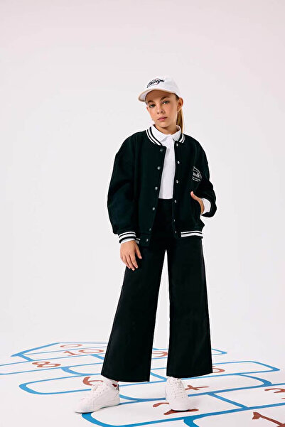 DeFacto Kız Çocuk Wide Leg Geniş Paça Pamuklu Okul Pantolonu E6188A825AU