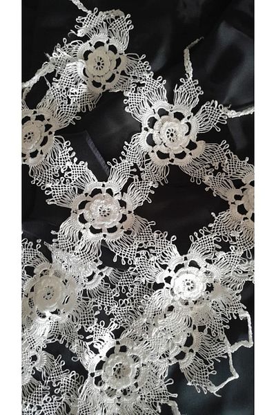 Papatyam Hand Knitted Needlework (40X30 cm) Pillow Head Needlework Lace/Handwork Dowry Lace/Handwork