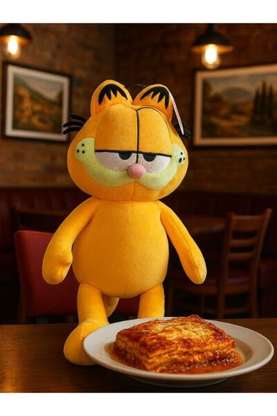NUNU PELUŞ 45 CM Peluş Tembel Pati Garfield-Pofuduk Garfield-Peluş Oyuncak Uyku Arkadaşı