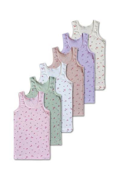 Panda Kiddo 6 Pieces 100% Cotton Girl's T-Shirt