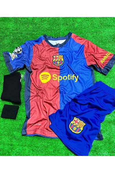 BARBITOS B.A.R.C.E.L.O.N.A Yamal 2024/25 Season Red Kids Jersey Set of 4