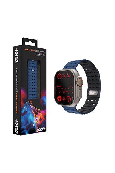 NOA Curea pentru Apple Watch 46/49 mm, Silicon, Albastru