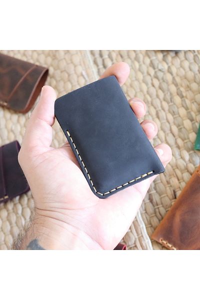 Derici Amca One Shot Genuine Leather Minimal Card Holder