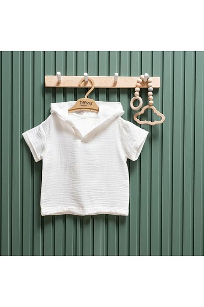 Tiffany Baby Kıds Tiffany Baby Muslin Theme Hooded T-Shirt 26123