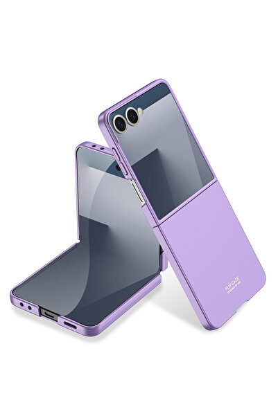 Ummeslem Samsung Galaxy Z Flip 7 Cep Telefonu için Uyumlu Kılıf Sert Kıpta Kapak