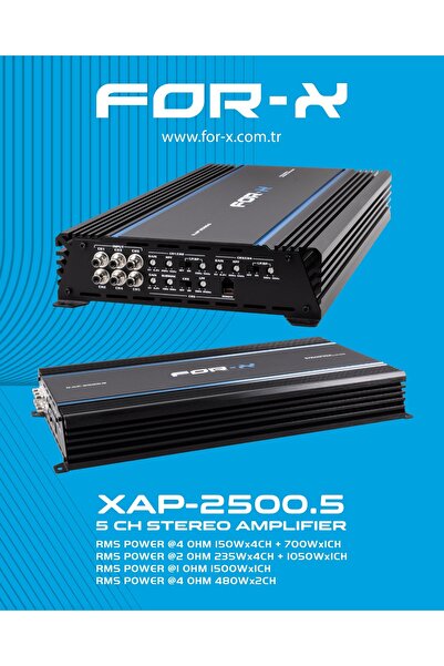For-X XAP-2500.5 4X150+700 RMS PRO 5 KANAL AMFİ
