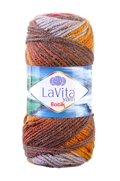 LaVita Yarn Batik El Örgü İpi %100 Akrilik 100gr (DG12 LOTUS)
